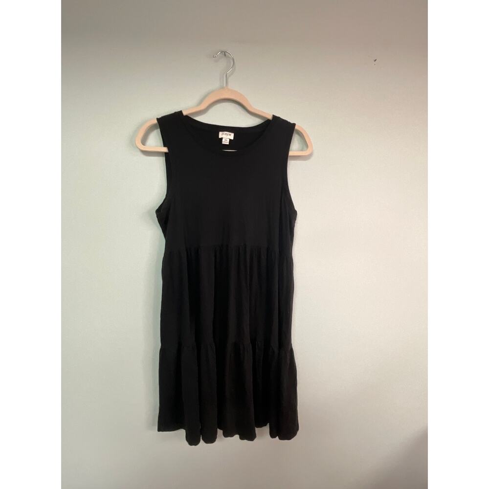 EUC! J. Crew Sleeveless Tiered Mini Dress - Black - Size XS